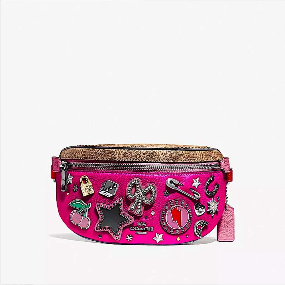Coach Souvenir Pins Leather Belt Bag